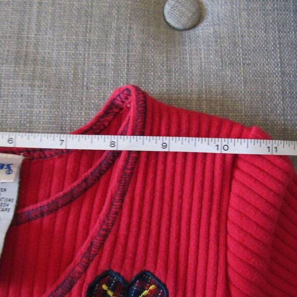 Y2K Plaid Dress Girls Size 5 Red Multicolor Embellished Plaid Retro VTG School - Picture 16 of 16